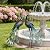 chisheen Garden Decor Outdoor Statues, Metal Peacock Decor for Outside, Garden Art Sculptures Standing for Patio Yard Lawn Home Decorations, Set of 2