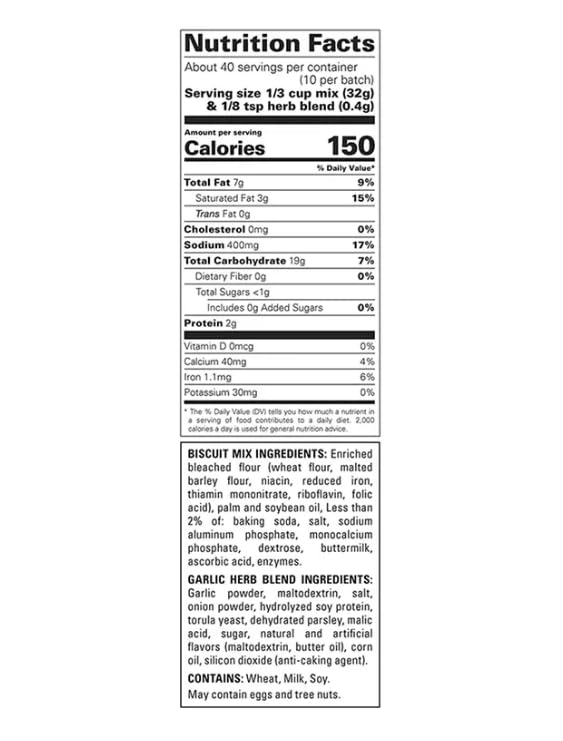 Cheddar Bay Biscuit Mix, Restaurant Style Mix, Makes 40 Biscuits, 45.44 Ounces (2 Pack)