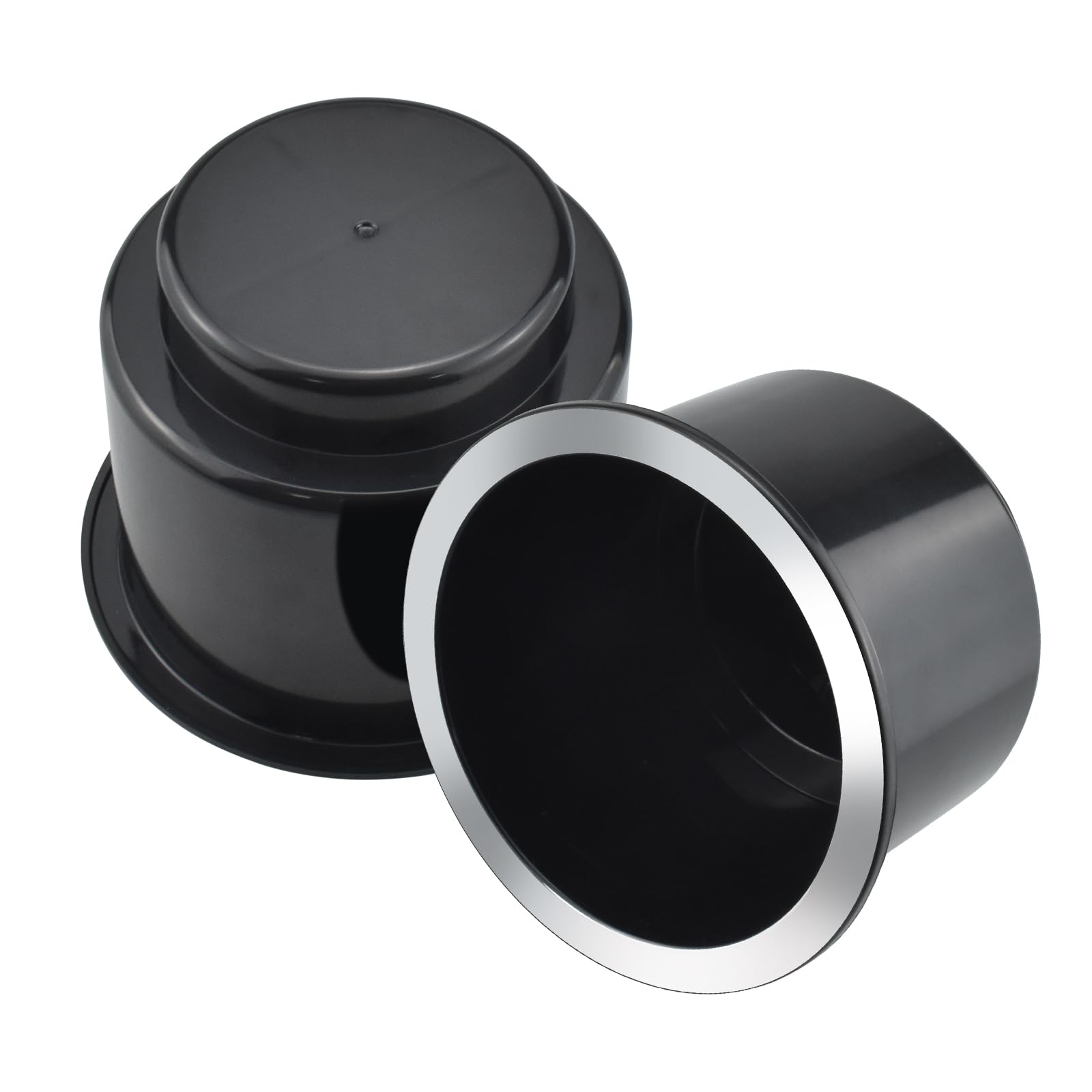 SDTC Tech Black Sofa Cup Holder, Insert Universal Cup Drink Holde for RV Boats, Cars, Sofas and Golf Carts (2-Piece)