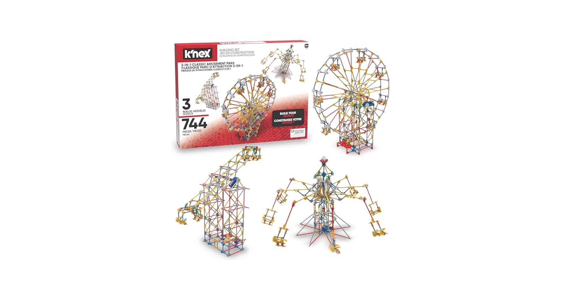 NH☆３kids K'NEX - 3-in-1 Classic Amusement Park Building Set - 744