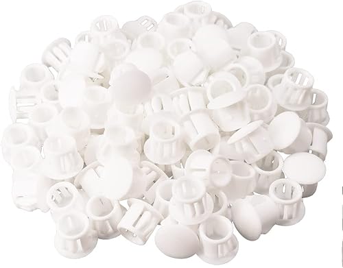 Vista 24 de Tapones de agujero de 1/2 pulgada de plástico tipo empotrado, tapones de orificio a presión para tubo de bloqueo a presión, tapas de rosca, tapas