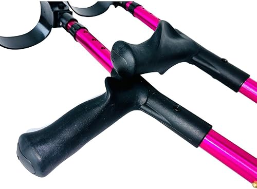 Miniatura 4 de OrthoStix - Muletas plegables para antebrazo para adultos, color rosa intenso