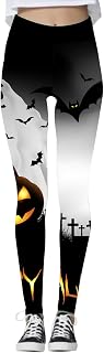 Leggings de entrenamiento de Halloween para mujer, de cintura alta, con control de barriga, de cintura alta, para correr, para mujer, pantalones de yoga de cintura alta suaves