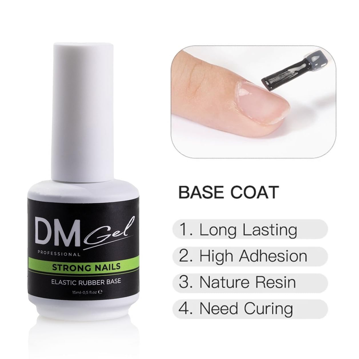 Hema/TPO-free Nail Recovery Set. Primer/Rubber base/Builder Gel in a Bottle/Super Shine Top Coat for Nail Strengthening/Overlay/Quick Extension. Strong & Healthy Nails.