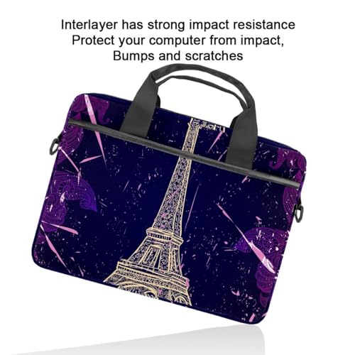 Maletín Torre Eiffel para laptop de 13 a 14.5 pulgadas con funda protectora multicolor 6