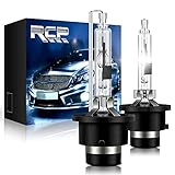 RCP - D2R6 - (A Pair) D2R 6000K Xenon HID Replacement Bulb Diamond White Metal Stents Base 12V Car H