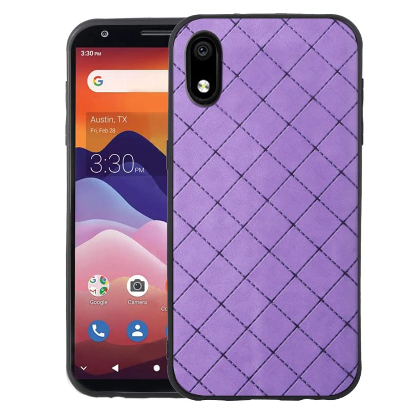 ELISORLI Compatible with ZTE Avid 579 Z5156CC case Rugged Thin Cell Accessories Anti-Slip Fit Rubber TPU Mobile Phone Protection Full Body Silicone Bumper Cover for ZTE Blade A3 2020/A3 Joy Purple
