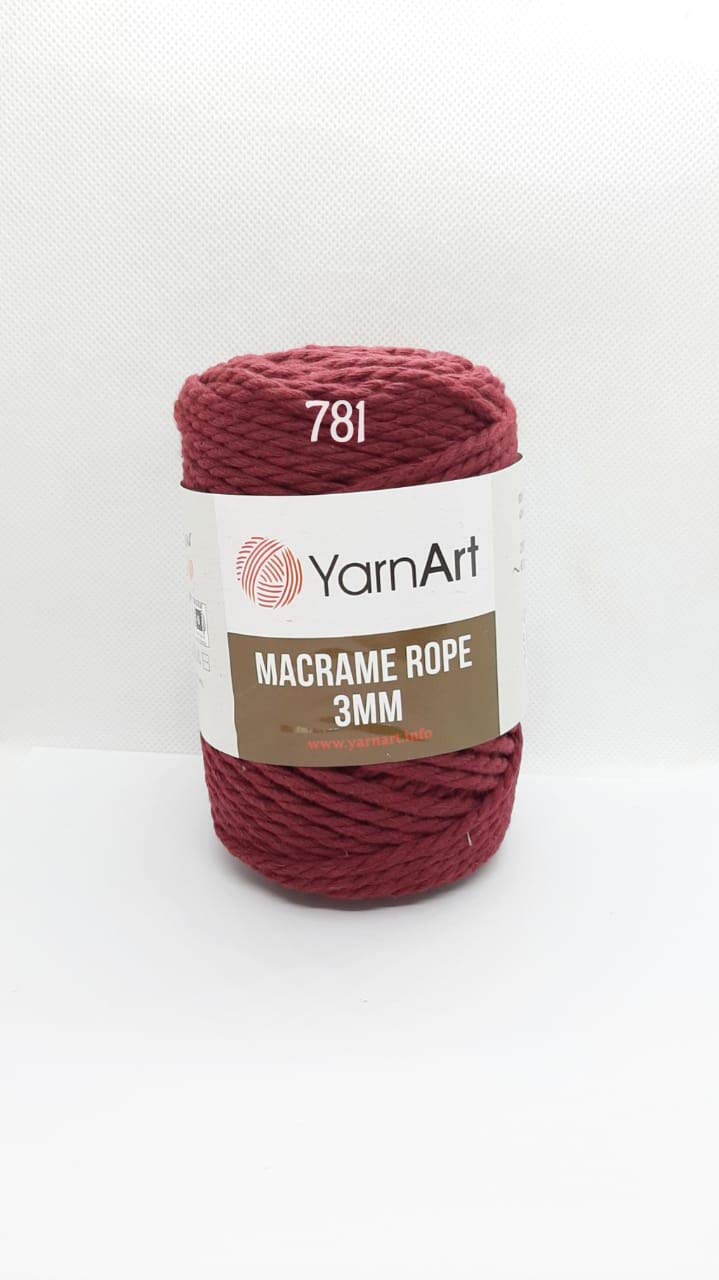 YarnArt El Örgü İpi MACRAME ROPE 3 MM, 781, 4x250 gr