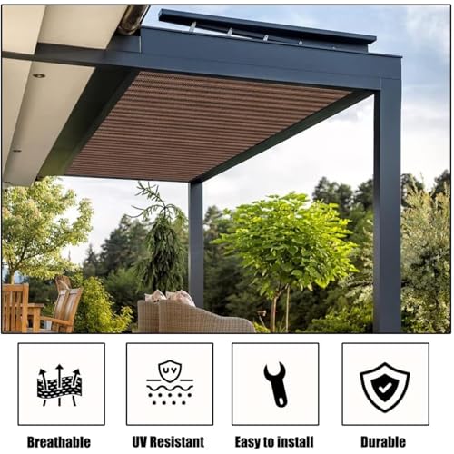 Toile d'ombrage pour pergola et brise-vue de terrasse 4x5m