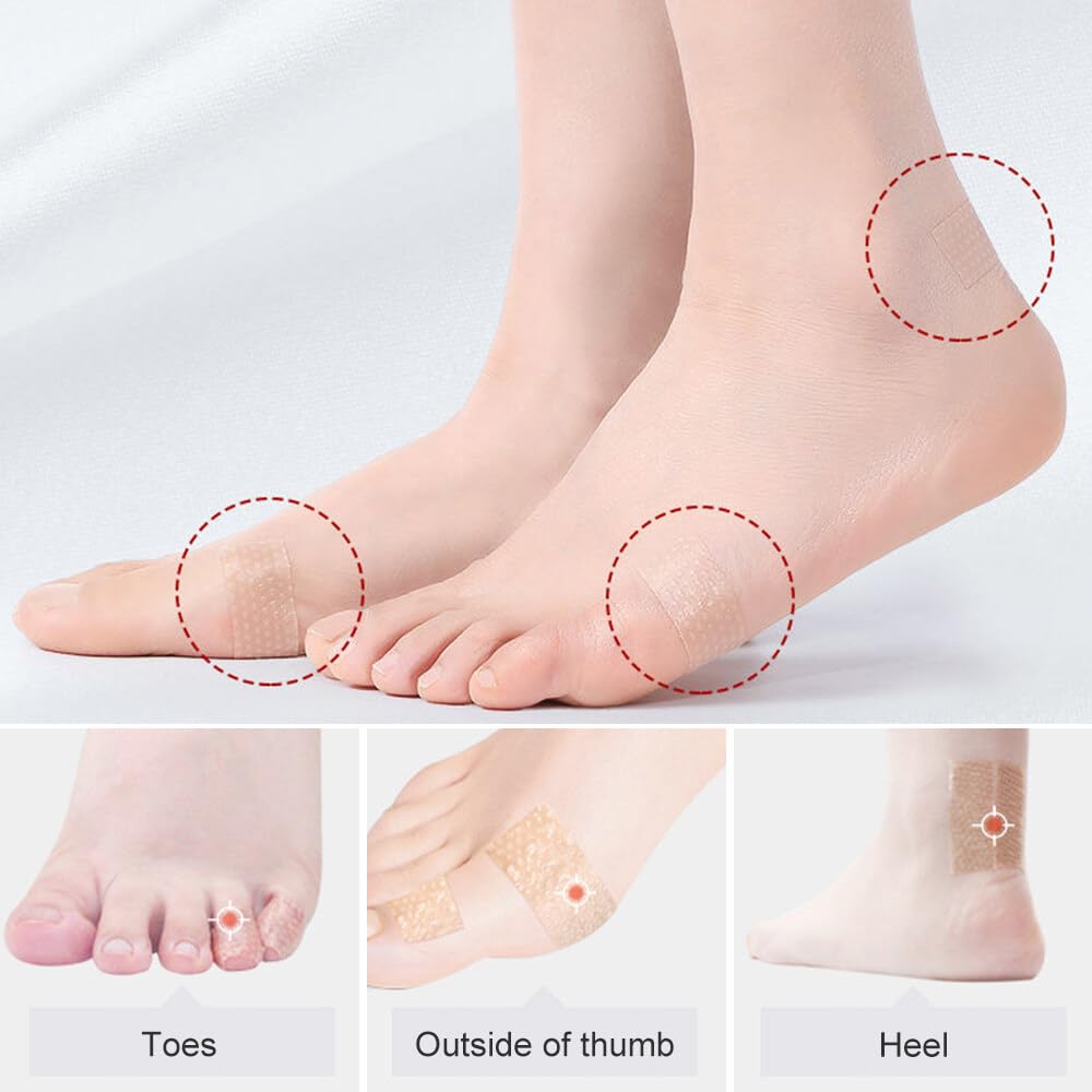 Cinta para Los Pies, Cuidado de Pies Pegatina, 2 Rollos de Pegatinas Autoadhesivas Resistentes al Desgaste para Evitar la Protección de La Almohadilla de Espuma (2 cm x 1 m)