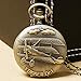 Produktbild STEDMNY TaschenuhrVintage 3D Flugzeug Design Bronze Quarz Anhänger Taschenuhr mit Halskette Kette Geschenk für Männer Frauen