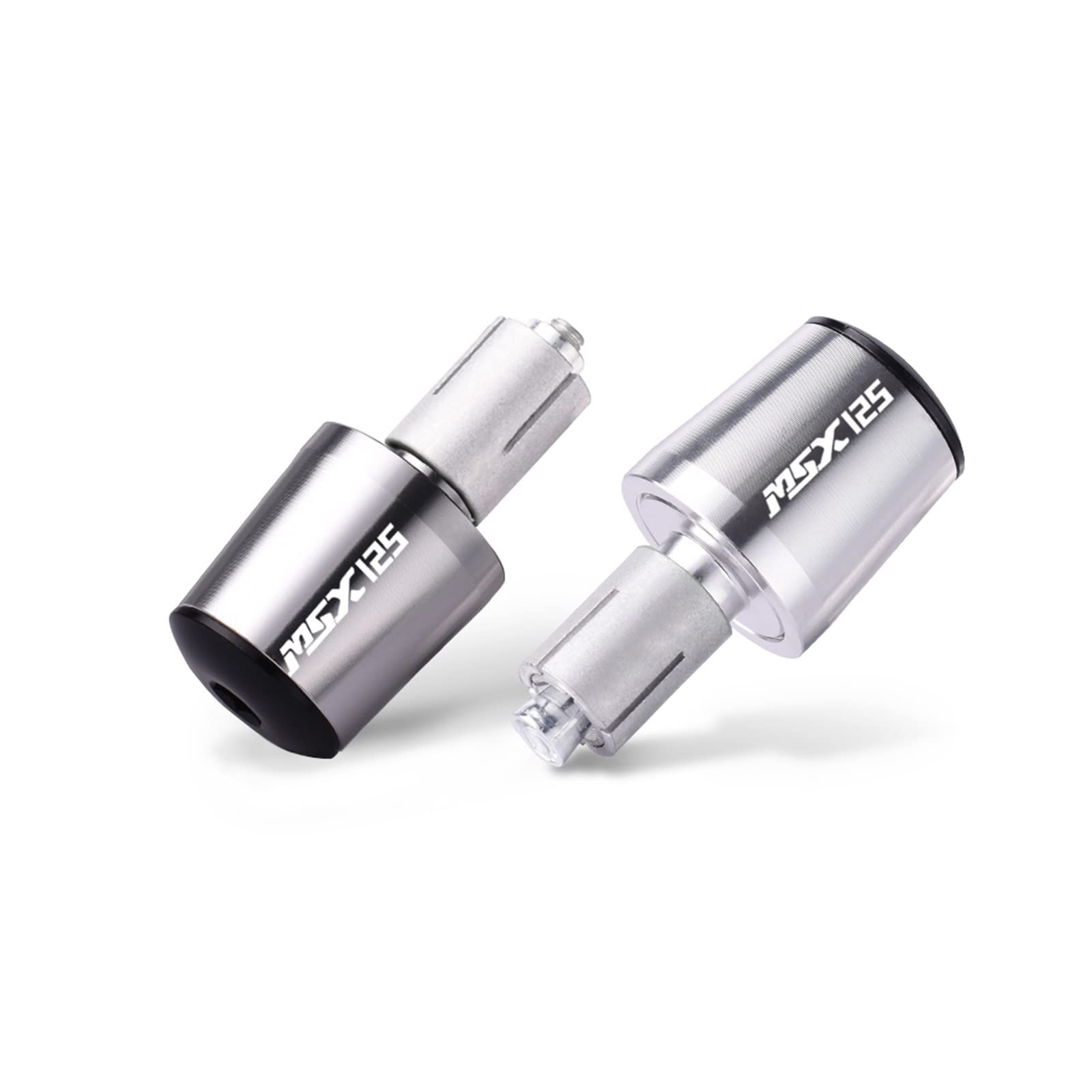 Poignées de guidon moto avec embout 22mm argent anti-vibration pour MSX 125