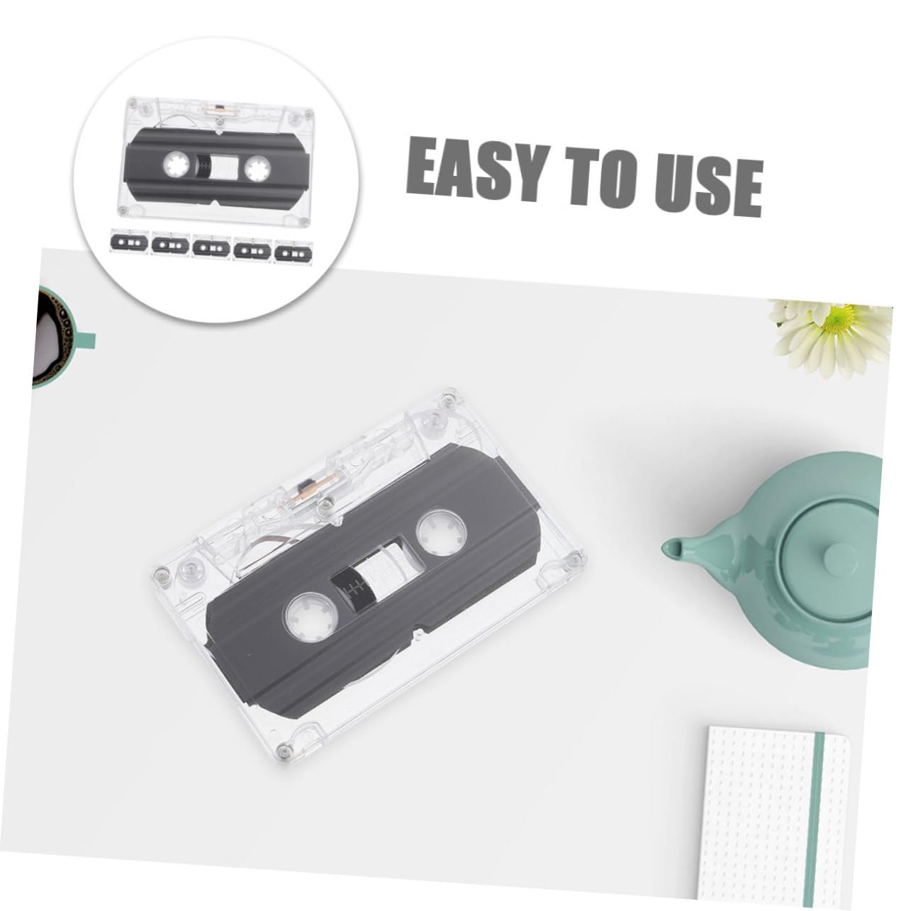 MOLUCKFU 30 Minute Recordable Audio Cassette Tapes Blank Cassette Tapes for Music Seminars DIY Projects