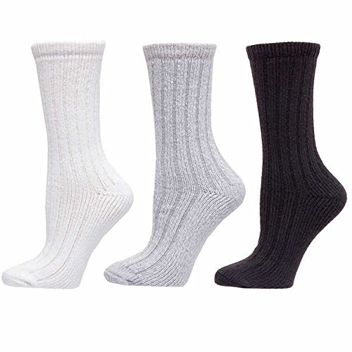 Carole Hochman Ladies 3 Pair Ribbed Lounge Sock