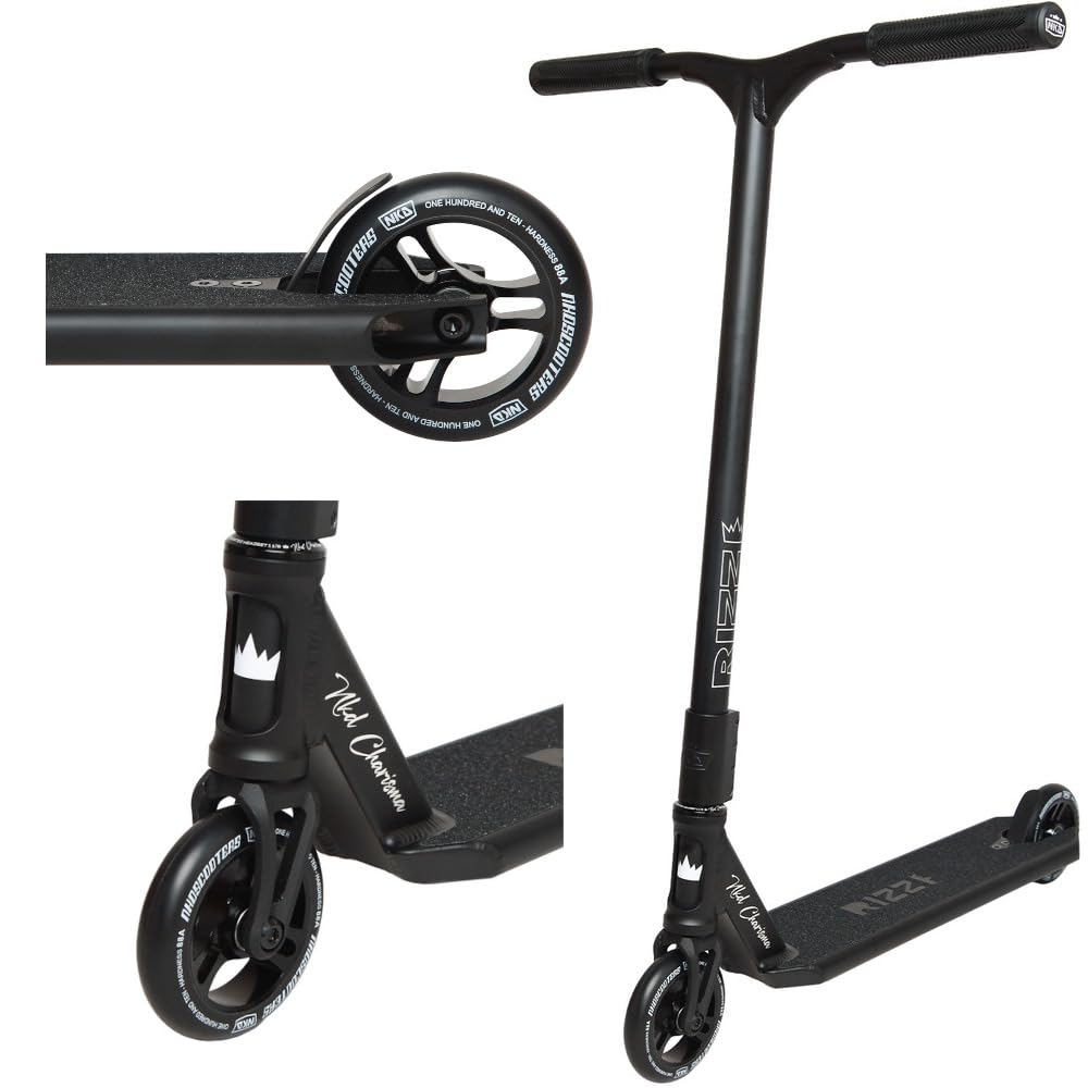 NKD Stunt Scooter Rizz | cuscinetti ABEC-9 ad alte prestazioni | manubrio a 360° per freestyle | lega di alluminio 6061 robusta