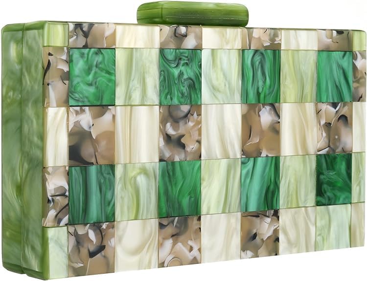 Acrylic Handbags for Women Multicolor Perspex Geometric Purses Box Clutch Elegant Crossbody Bag for Lady Evening Banquet Prom - Image 7