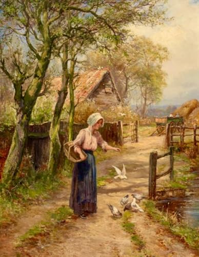 Kit Broderie Debutant 14CT Country Woman | Point de Croix Peinture à l'Huile 60x80cm