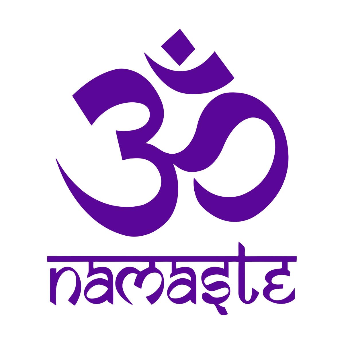 Om Symbol Yoga Wall Sticker Spiritual Icon and Aum Sacred Sound Yoga Gym wall Decal Removeable Vinyl Home Decor DIY Decals Small - 37x42cm