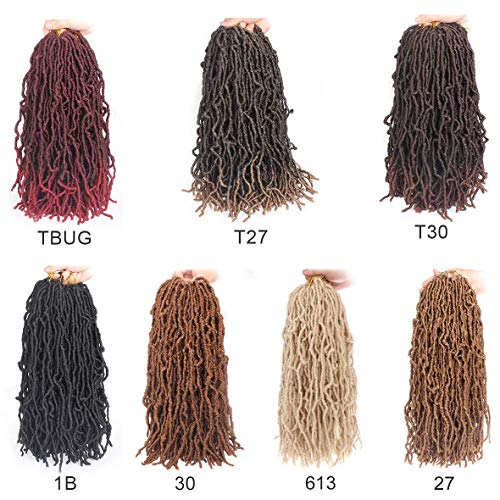 Xtrend 36 Inch New Faux Locks Crochet Hair Extend Soft Locks Braids Hair For Women 6 Packs Crochet Braids Locs Hair Goddess Faux Locs Curly Wavy Hair Extensions 1B# #TOP6