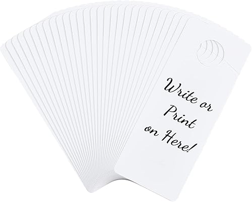 GLOBLELAND 30 ganchos de puerta de PVC de 8 x 3.23 pulgadas, letreros en blanco para escribir tus propios mensajes para manualidades, hogar,
