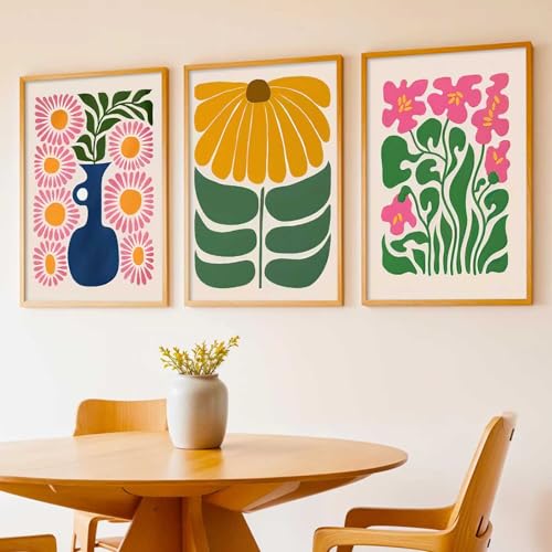 Image of kotart Boho Art Home Decoration Painting | Paintings With Frame For Living Room Bed Room Hotel Wall Decor Digital Reprint Set of 3 (10X13 inch)