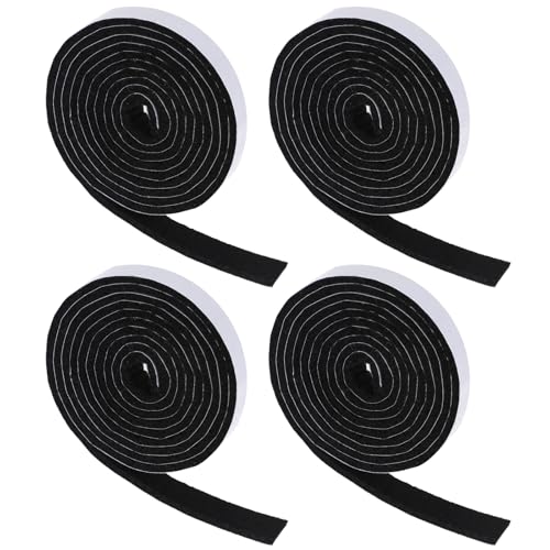Giantree Lot de 4 rouleaux de ruban de feutre autocollant - 3 mm d'épaisseur - Découpable - Patins en feutre anti-grincement - Pour fenêtres et portes,...