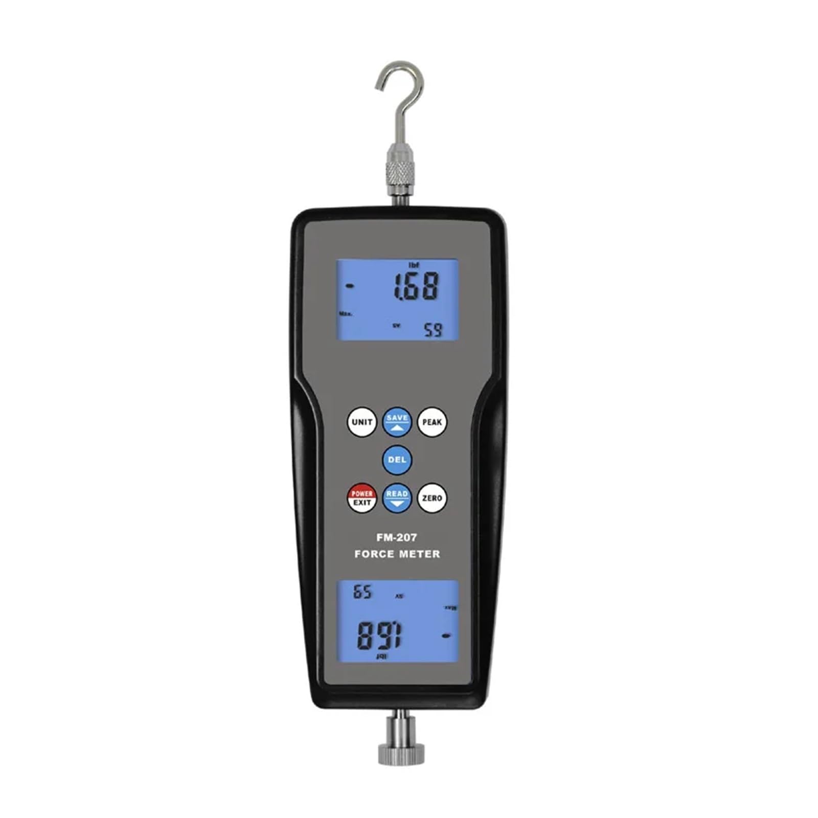 Dynamometer, FM-207 Digital Push Pull Force Gau Tester Meter 4 Measurement Unit with Dynamometer Measuring Instruments(FM-207-1K)
