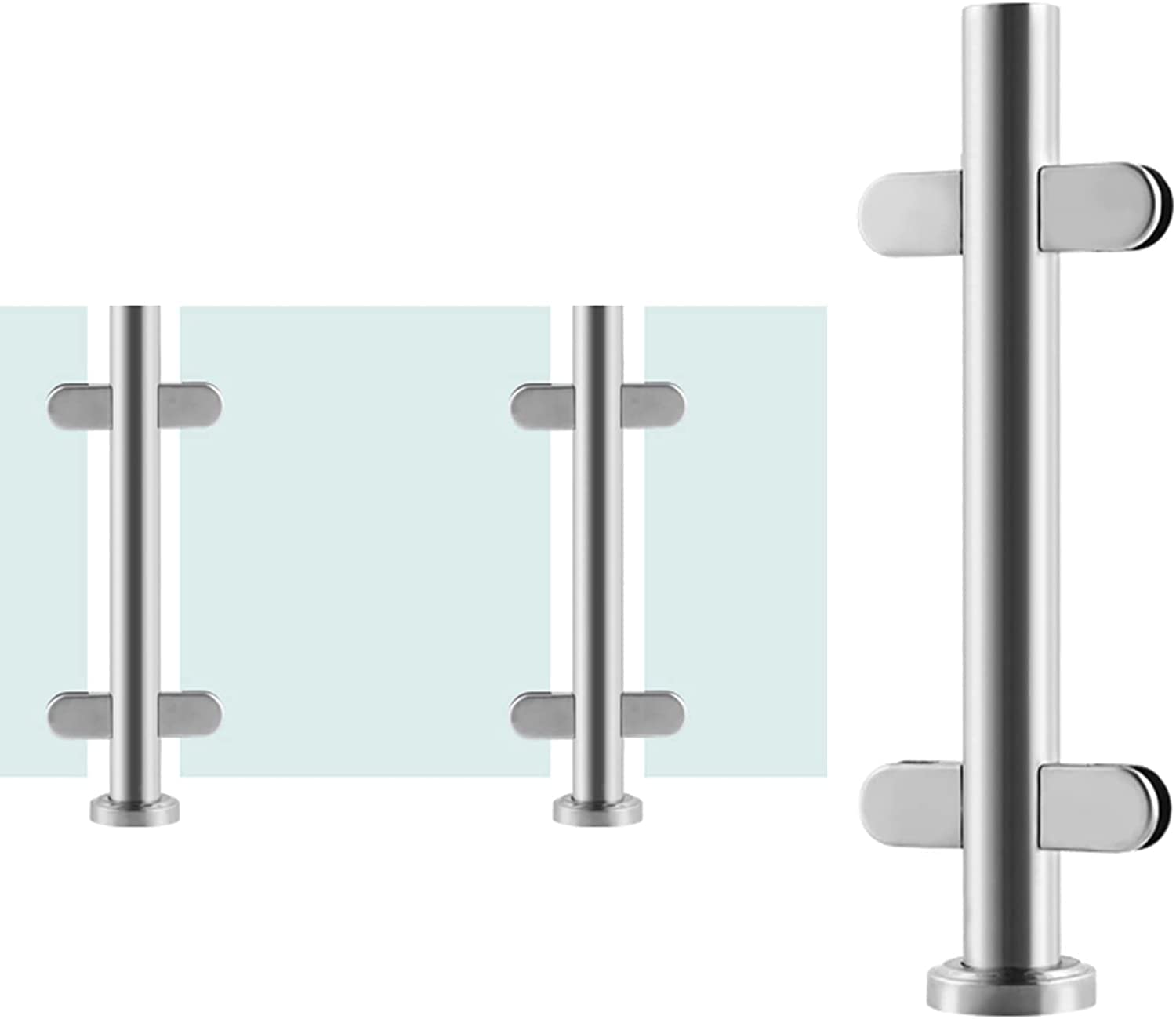 Système de balustrade de pont sécurisé pour panneau en verre 12 mm