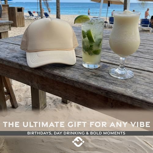 Image of Funky Junque Foam Trucker Hat, Trucker Hats for Women & Men - Blank Adjustable Snapback Mesh Back Baseball Cap