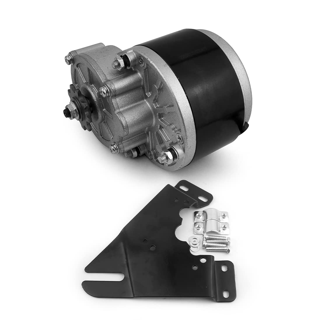 L-faster 24V250W Electric DC Motor Brushes Motor for Electric Bike Conversion Kit Electric Bicycle Scooter Motor (with Mount Plate)