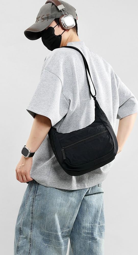 Nylon Crossbody Bag for Women Waterproof Dumpling Purse Casual Shoulder Bag Trendy Hobo Handbag 2026 Lightweight Tote
