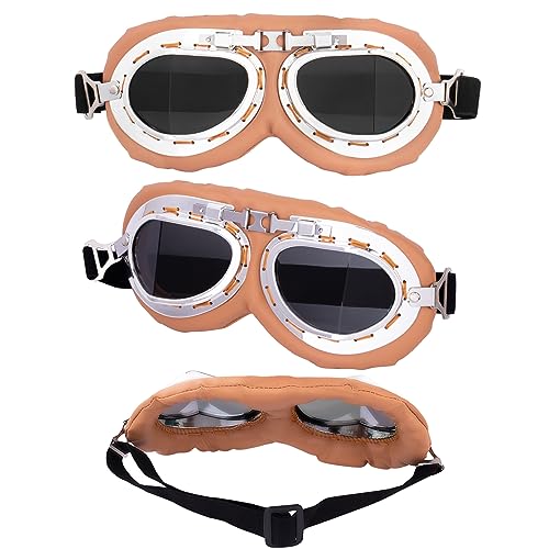 Image of Peicees Vintage Helmet Goggles Motorcycle Goggles Bike Motorcross Pilot Goggle