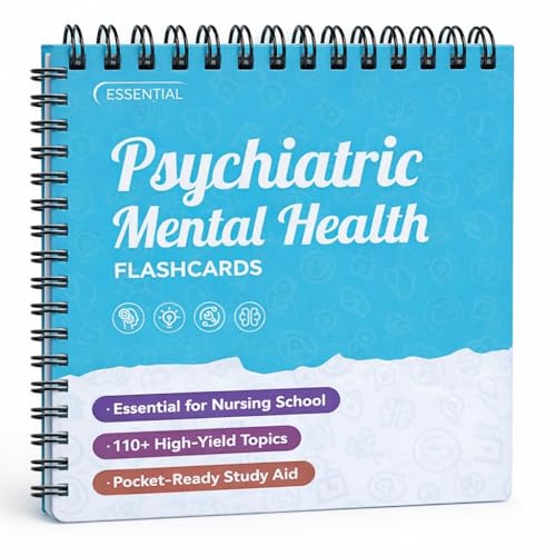 Psychiatric Mental Health Flash Cards Spiral-Bound Notebook