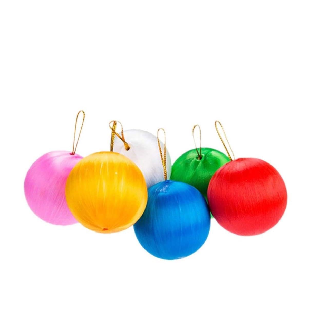 Boule de Noël en Mousse de 5cm (Lot de 6 Pendentifs Colorés) pour Sapin