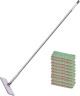 Staubmopp mit Tüchern und automatischem Halteband, wiederverwendbar, feuchte und trockene Bodenreinigung, für Küche, Schlafzimmer, Wohnzimmer, Fliesen, , unter Haushaltsgeräten, Decken