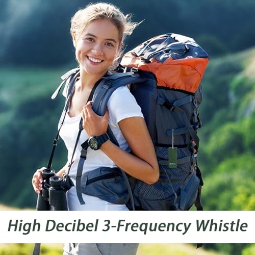 Rape Whistle - High Decibel 3-Tone Bear Whistle, Camping Safety & Survival Equipment for Wilderness Sports Hunting Camping Rescue Defense Bear – Image 3