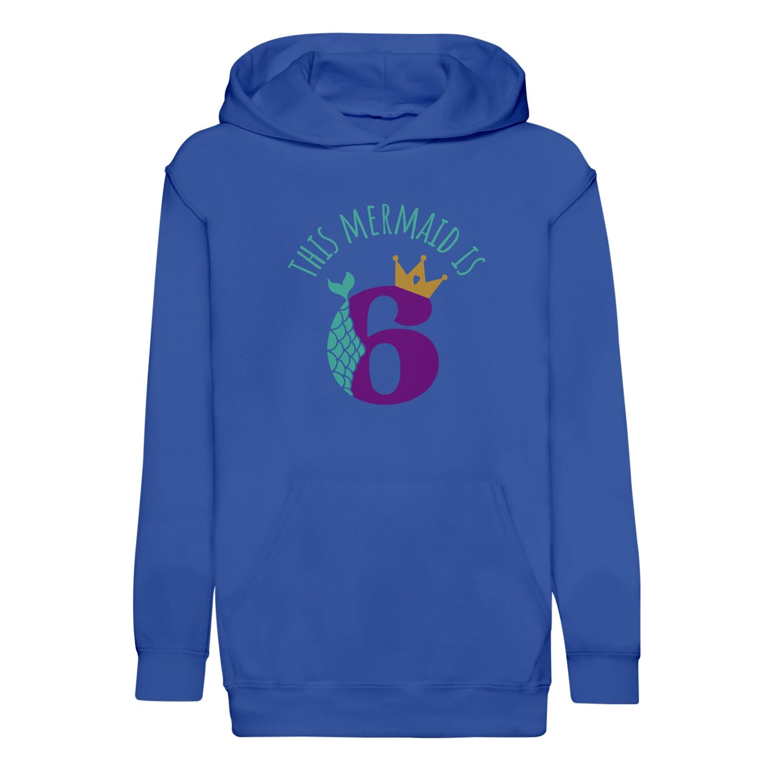 Sweat This Mermaid is 6 Years Old, pull à capuche confortable anniversaire
