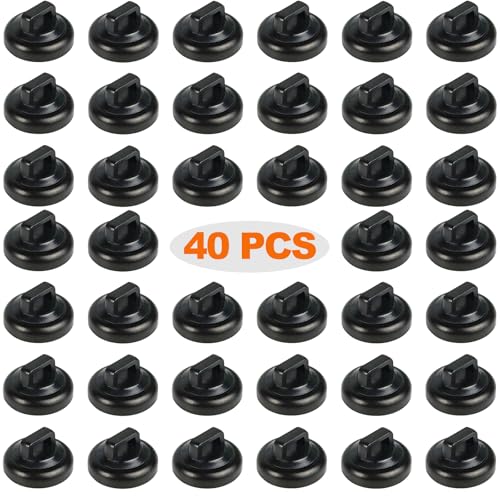 Image of Magnet Zip Tie Mount Clips Magnetic Zip Ties Mount Base Holder Strong Wire Cable Holder Mount Wire Clips Management for Home Office Marine Electrical Wiring (D19 40 Pcs)