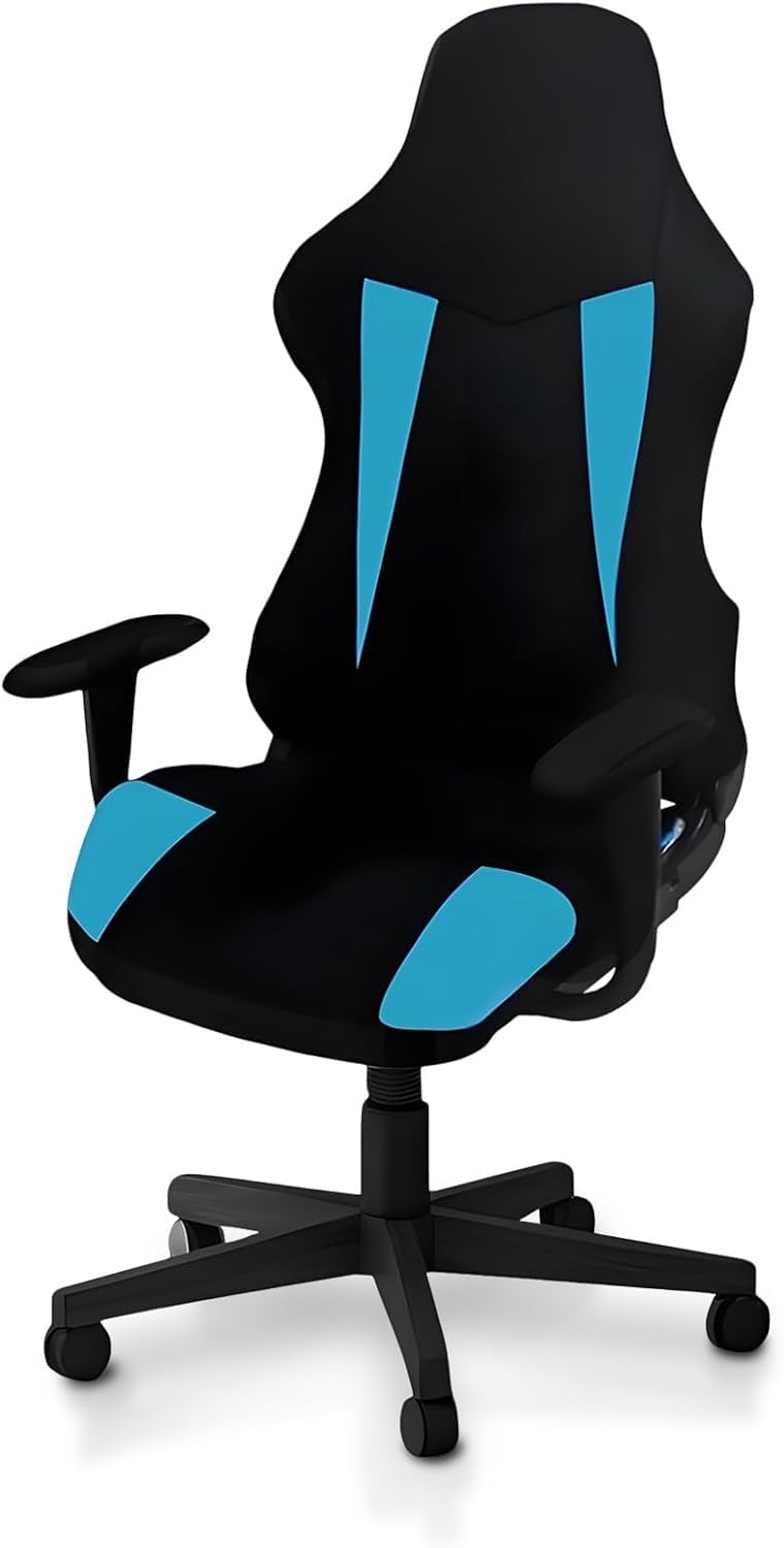 Funda de Silla Gaming para Setup Gamer Azul con Cubiertas de Reposabrazos Cortos