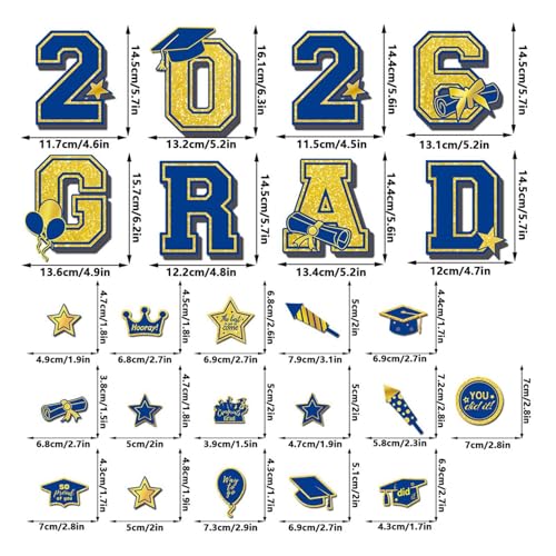 Imanes automotrices de graduación 2026 kit de 24 piezas para decoración exterior 7