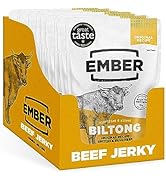 Ember Snacks – Biltong Beef Jerky (28 g x 10 Original) Proteinreich, kalorienarm. Fettarmer, Snac...
