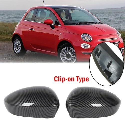 Rétroviseur Fiat 500 rayé solution coque carbone 2007-2019