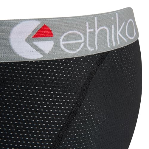 Ethika Calça masculina micromesh 3/4 | Preta, Preto, GG