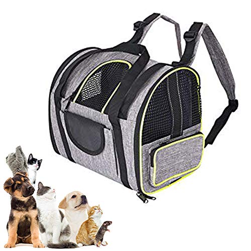 Minjie: Mochila transportadora de mascotas  portátil  transpirable  bolsa de viaje aprobada