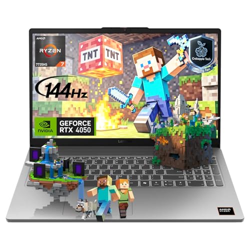 Image of Lenovo LOQ 15.6 inch Gaming Laptop, AMD Ryzen 7 7735HS Laptop with FHD 1920 * 1080 144Hz Display, GeForce RTX 4050, 16GB DDR5 + 512GB SSD, Backlit Keyboard, Wi-Fi 6, Windows 11 Home, Grey