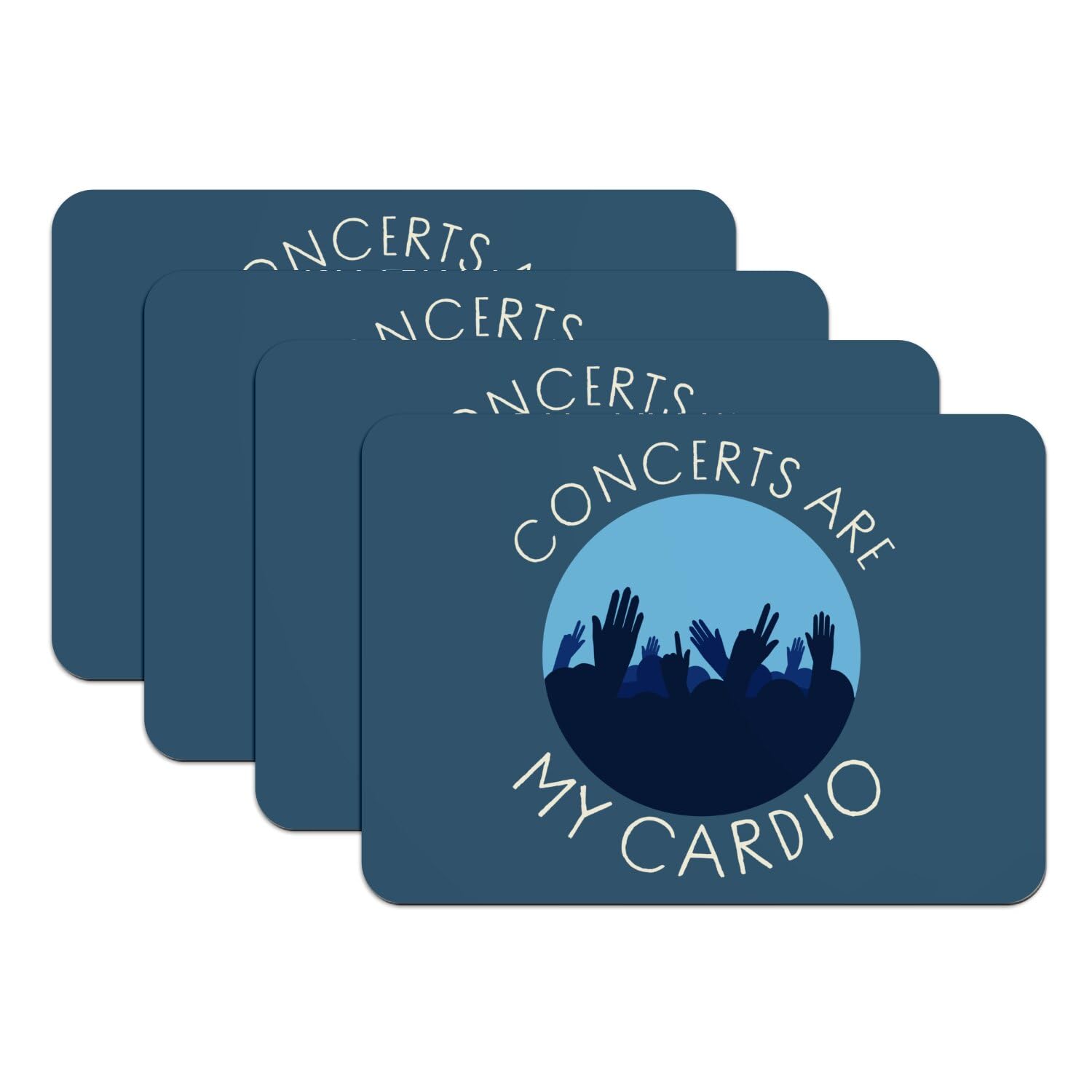 Grand format 39,5 x 28,5 cm set de table musique bleu à offrir en cadeau