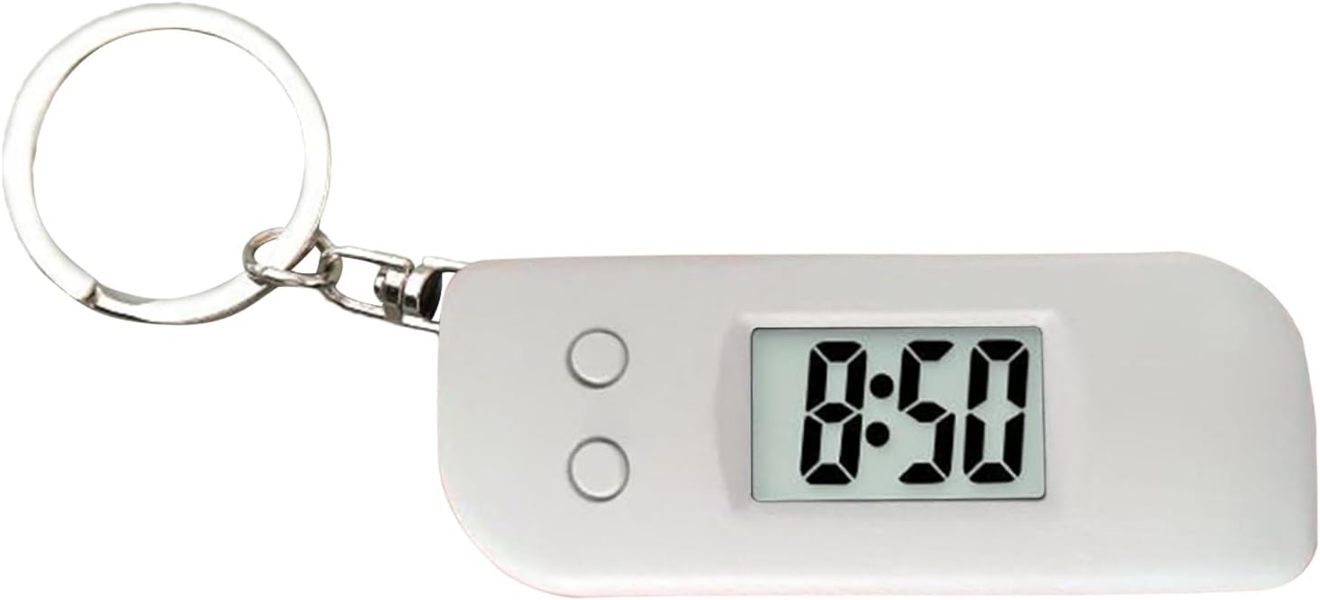 Keychain Watch Digital,Glow-in-The-Dark Pocket Watch Keyring with LED Display for Travel - Clock Keychain for Youth Teens Boys Girls Women Family Friends Athletes Son Daughter