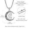 JENDEAR SHINE Men's Wolf Necklace, Viking Rune Crescent Wolf Pendant Necklace, Nordic Jewelry Gifts For Men #5