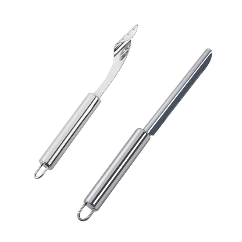 2 Pcs Stainless Steel Multi-Function Pepper Corer Zucchini Cucumber Corer Core Deseeder for Fruit, Vegetable Cooking Tools Kitchen Accessory