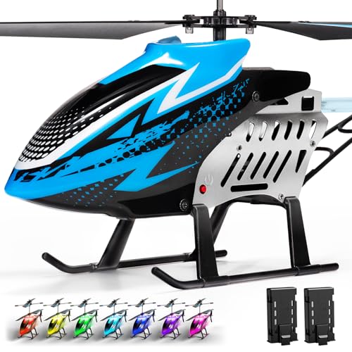 BUSSGO RC Helicopters Big Remote Control Helicopter for Kids Adults with 7+1 LED Light Modes, 30Mins Flight, Upgraded Altitude Hold,3.5 Channel, Easy Remote Helicopter Toys for Beginners Boys Girls